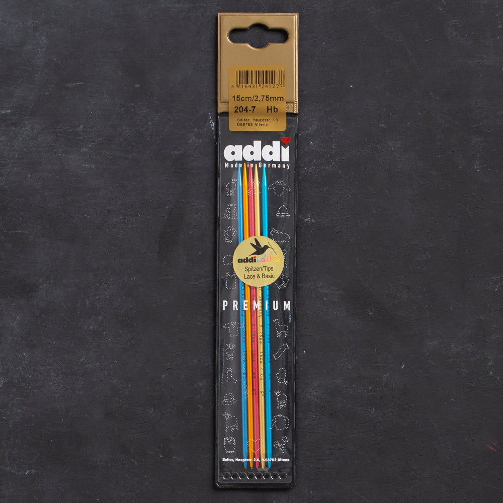 Addi Colibri 2,75mm 15cm Renkli Çorap Şişi - 204-7